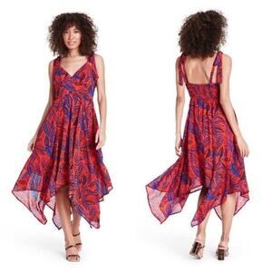 Alexis X Target Tropical Leaf Tie Strap Asymmetrical Dress - Medium